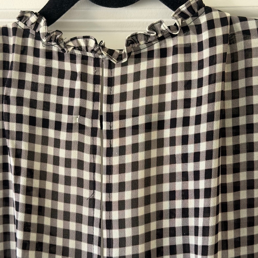 NEW Reformation Black and White Checkered Dress - Picture 6 of 7